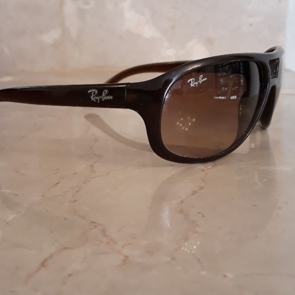 Authentic Raybans Brown On Brown - image 2